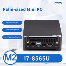 HYSTOU Pocket Cooling Fan Gaming PC Intel Core i7 8565U Windows10 HDMI DP Dual 4K Type C USB 3.0 Palm-sized Mini Pc Computer