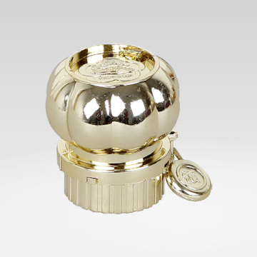 Plastic Coating Closure, Gold Coating Plastic Screw Bottle Caps