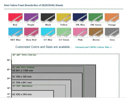 Purple Foam Board 700x1000x5mm for Decoration Design
