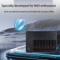 NAS Intel N150 8-Bay Network Attenced Curnosure Storage