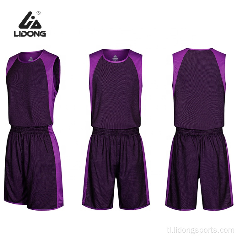 Bagong fashion na na -customize ang mabilis na dry team basketball jersey