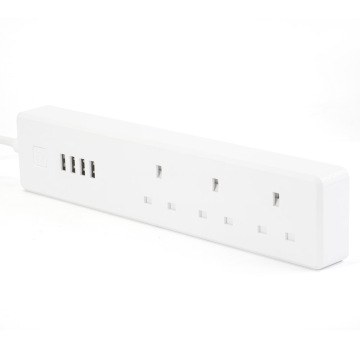 Tuya WiFi Smart Desktop Socket - Plug UK, 4 porte USB, Surge Protector, Timer