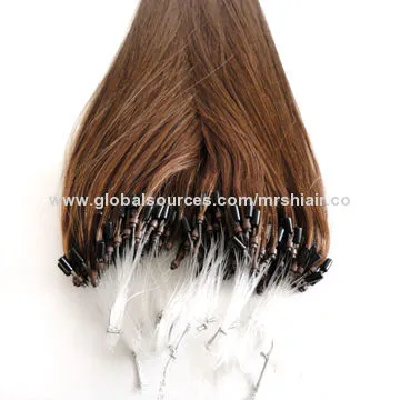 18-inch Dark Brown Silk Straight Micro Loop Hair Extensions