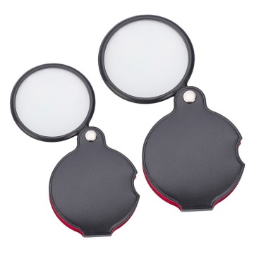 Mini Portable 10X Folding Key Ring Magnifier With Key Chain Daily Hand Magnifying Glasses Glass Tool Lupa Gift