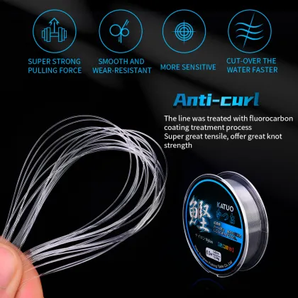 Chinese Fishing Supplies: Fluorocarbon Fishing Line, Nylon Tackle, and Fishing Accessories Pack (80 lb, White, 2pcs)