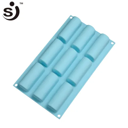 China Online Shop Silicone Cake Mould 9 Cavities Cylinder Silicon Cake Mold For Mousse Cake