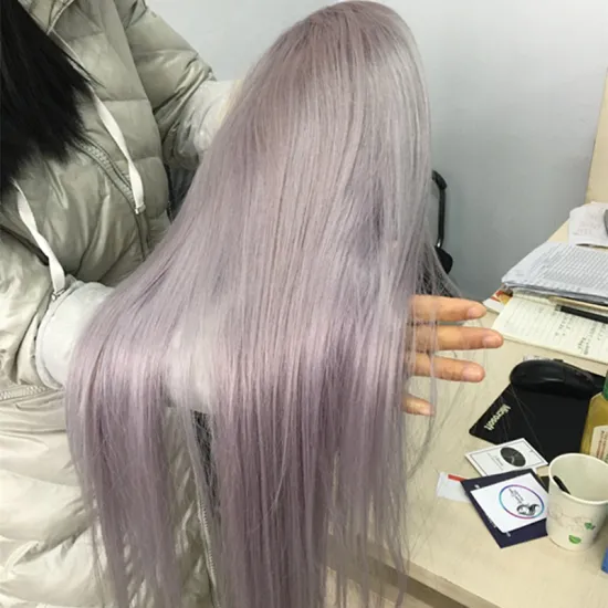 Wholesale Colorfull Orange Ginger Ombre Red Hair Wigs Green Color Lace Wigs Human Hair Purple Highlighted Full Lace Wigs