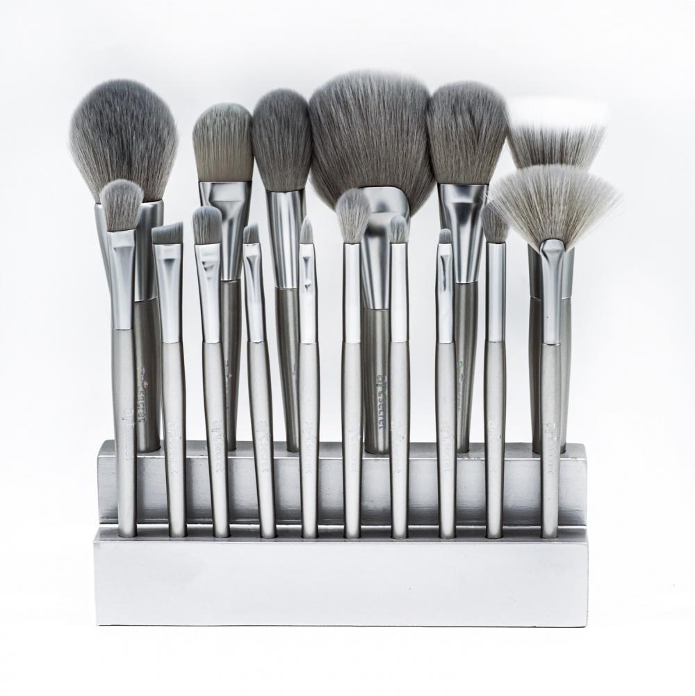 16 PCs Silber -Make -up -Bürstenset