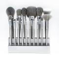 Ensemble de pinceaux de maquillage en argent de 16 PCS