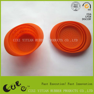 food grade collapsible silicone strainer fruit vegetable water strainer