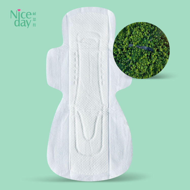 Ultra Thin degradable ladies organic Pads with wings