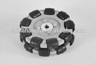 76.2mm double aluminum omni wheel for robot