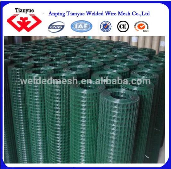 green color pvc coated/ vinyl welded wire mesh