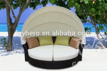 GW3156SET outdoor furniture swimming pool daybed with canopy