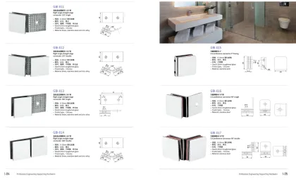 glass shower partition brace