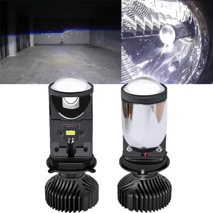 PUERXIN Faro LED de Coche Super Brillante Y6D H4 para SUV y Motocicleta