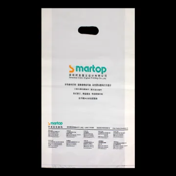 Die Cut Poly Handle Bag Bottom Gusset