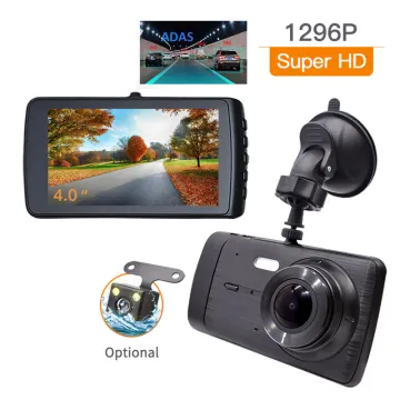 4.0" Dash Cam 2K Car DVR Camera 1296P Auto Video Recorder Registrator Auto Dashcam 1296P Dual Lens Rearview ADAS Black DVRs Box