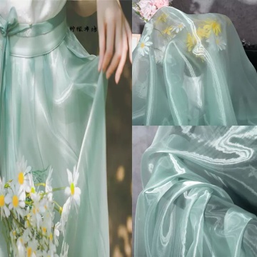 Ultra-Soft High-Density Water-Glossy Yarn Shawl and Mesh Fabric
