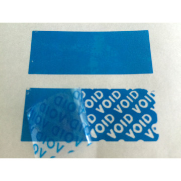 Zählerlich offensichtliche Sicherheits -Leeraufkleber für das Verpacken von Etiketten