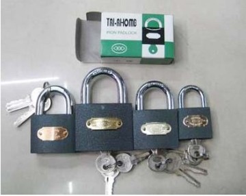 Gray Iron Padlock with Color Box Packing (J0103)