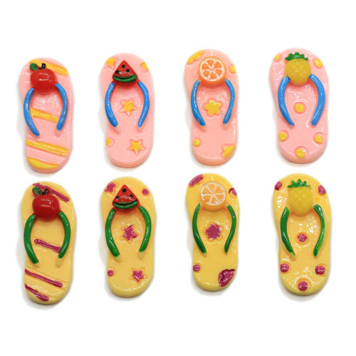 Supply Fruit Decoration Girl Slipper Resin Craft Kawaii Flip-flop Sandals For Hair Clips Diy Art Deco Children Jewelry Ornament