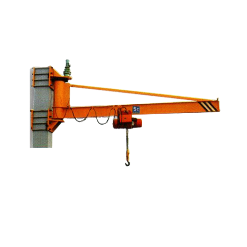 Wall mounted slewing jib crane design