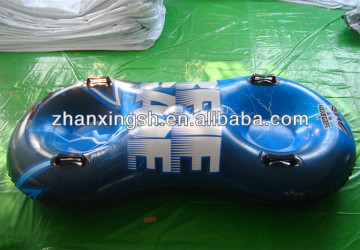 new design double pvc inflatable snowboard