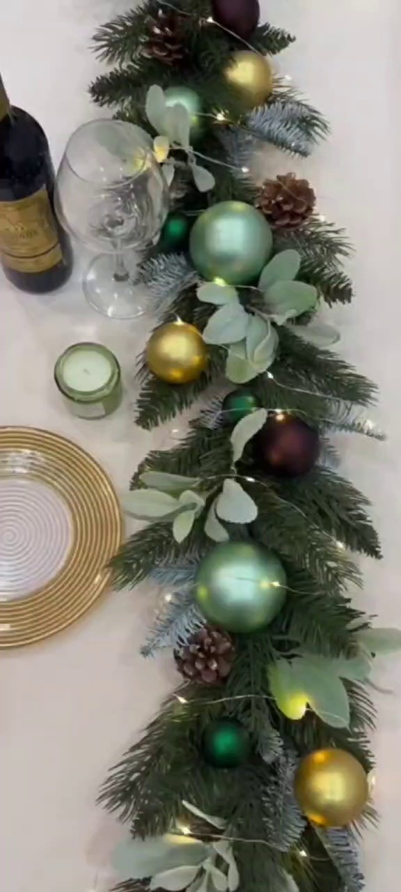 Light - Decorated Christmas Vines