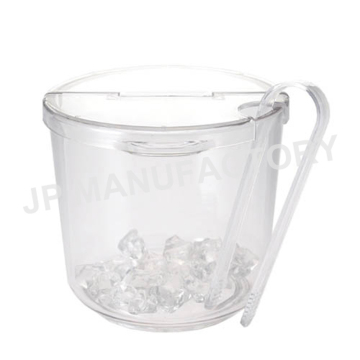 Ice bucket with Flip-open cover acrylic ice bucket with lid