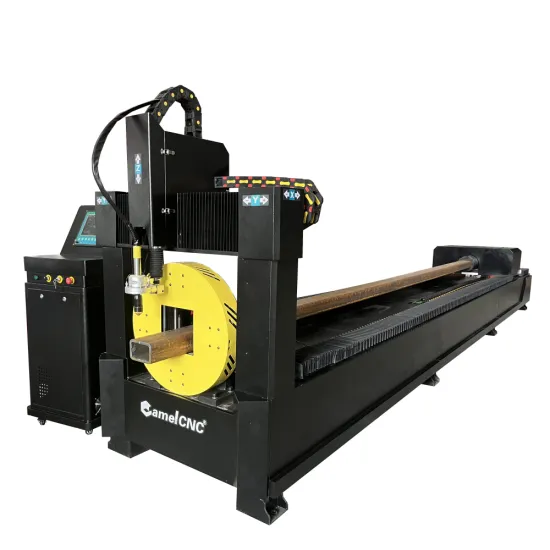 CA-6000 9000 Steel Iron Metal Pipe CNC Plasma Cutting Machine with Auto Chucks and 4 Axis Square/Round Tube Cutting Technology