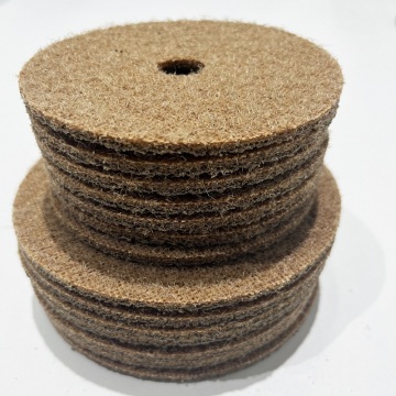 Yellow/Brown/Red Non-Woven Clean Pads for Polishing and Grinding - Quick Change Disc