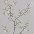 avender hand-painted wallpaper Flower and bird