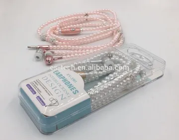 mobile phone earphone with fashionable beads
