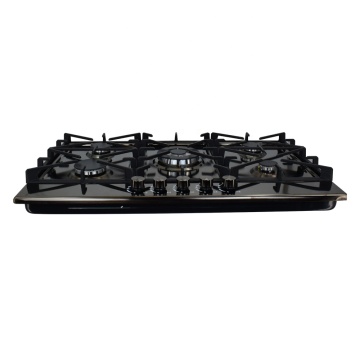 Titanium black stainless steel AC electric Ignition gas stoves cookers fast burners lpg gas stove with safety device