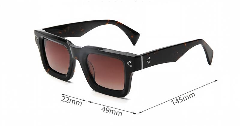 Mellume Wide Paddle Temples Bold Acetate Sunglasses ME2089-size