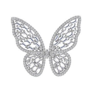 Wholesale Butterfly Zirconium Rings in 925 Sterling Silver Cubic Zirconia Jewelry for Women