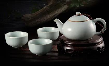 Handmade Ru Kiln tea sets
