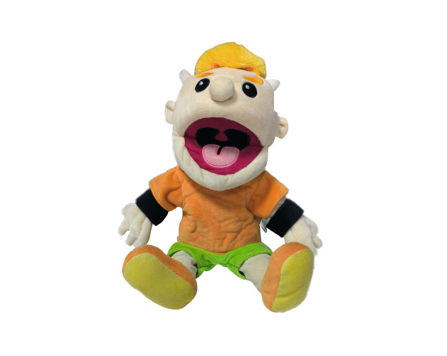 Offene Mundhandpuppe Jeff Plush Puppe