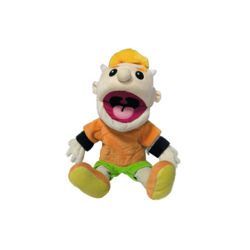 Open mouth hand puppet Jeff plush doll