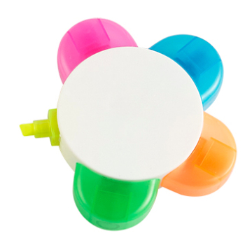 Flower Shape Watercolor Highlighters - Petals 5-in-1 Fluorescent Pens for School Promotion
