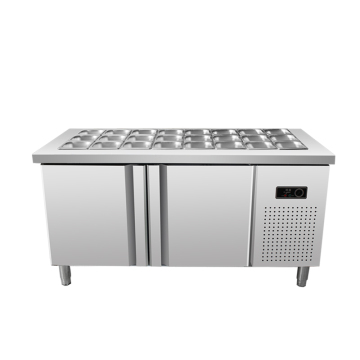 2022 Slotted Fresh-keeping Workbench Display Fridge Salad Bar Refrigerator