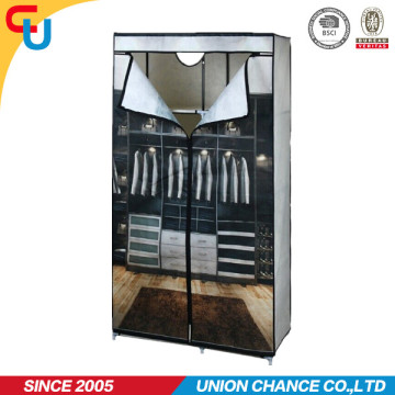 Modern design printed fabric diy portable closet wardrobe