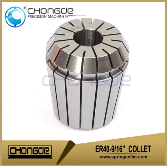 High Precision ER40-9/16" Collet Clamping Range 0.562"-0.522"