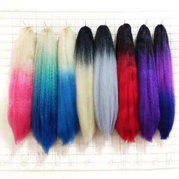 Synthetic Hair Extension Yaki Kinky Straight Ombre Ponytails Drawstring  Ponytail For Black Women