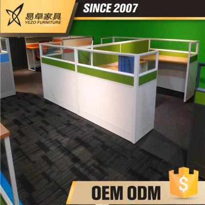 Modular 4-seats office furniture executive office furniture partitions