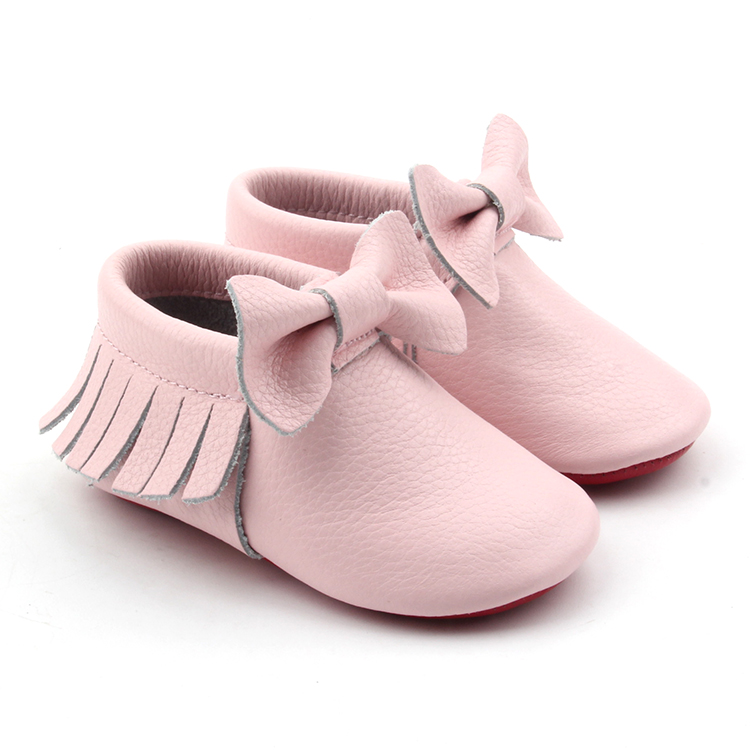 Leather Pink Baby Moccasins Baby Boots