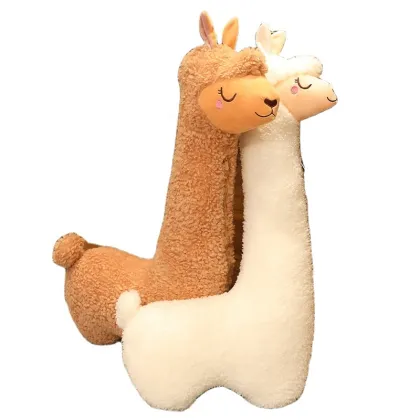 Giant Alpaca Plush Hugging Pillow - Soft Fluffy Stuffed Animal Gift for Kids