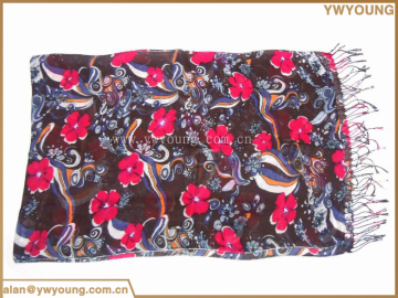 Promotional latest design cheap bamboo cotton scarf