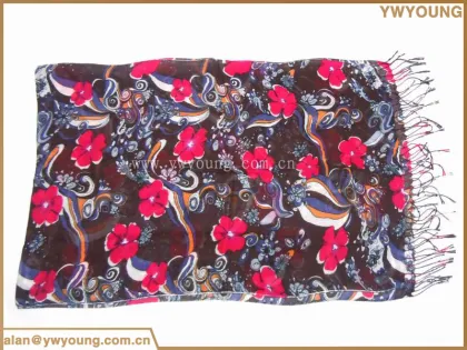 Fashion summer sunscreen scarves 100% bamboo women scarf